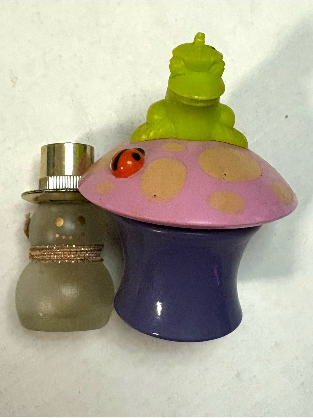 Avon Vintage Perfume Bottles-My Princess Frog on a Mushroom & Field Flow Snowman